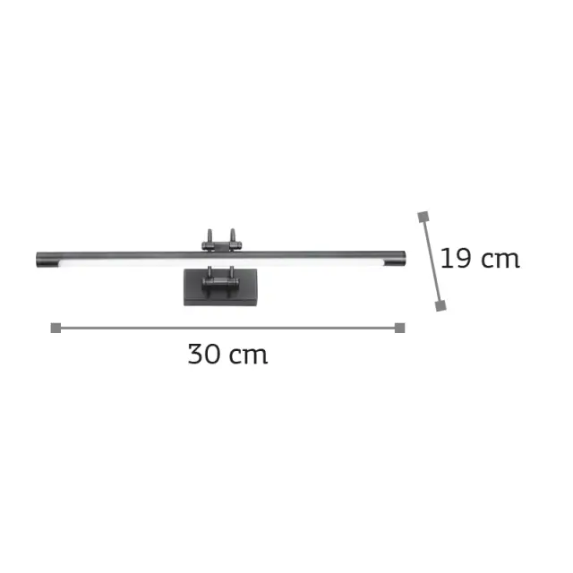 InLight Επιτοίχιο φωτιστικό LED 4W 3000K από οξυντέ μέταλλο και ακρυλικό D:30cm (1044-Γ-Οξυντέ) 3