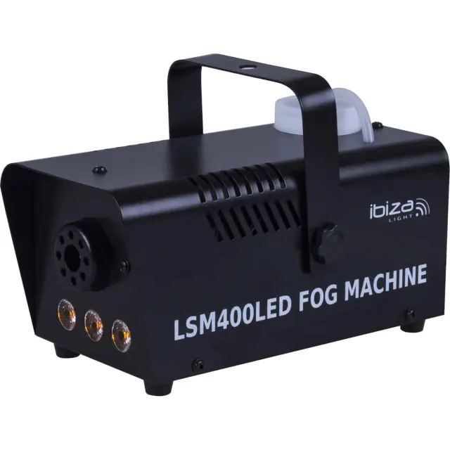 Ibiza LSM400LED-BK Fog Machine Smoke Machine with LED (15-1099)