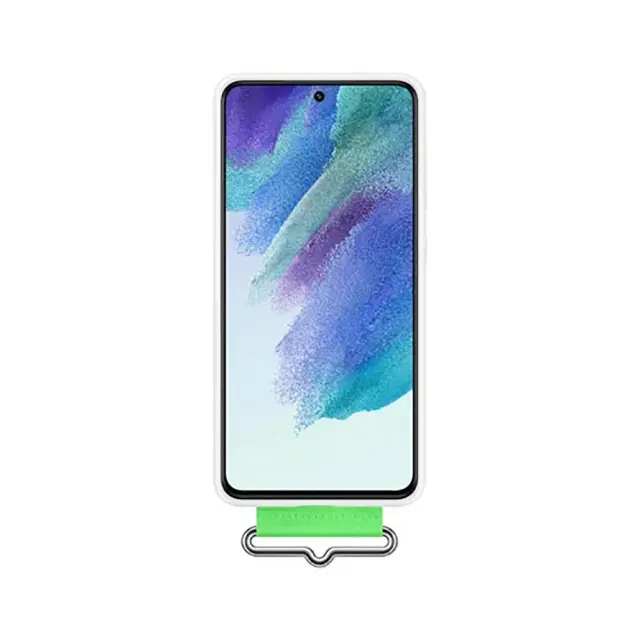 Θήκη Σιλικόνης Με Λουράκι Samsung EF-GG990 Silicone Strap Cover Για Galaxy S21 FE 5G White 2