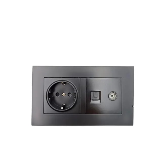 ΠΡΙΖΑ 19x9cm ΜΕ ΥΠΟΔΟΧΗ ΓΙΑ ΚΑΛΩΔΙΟ ΚΕΡΑΙΑΣ ΚΑΙ ETHERNET XC-1495 2