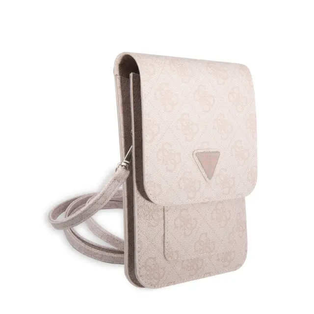 Guess PU 4G Triangle Logo Phone Bag Pink 3