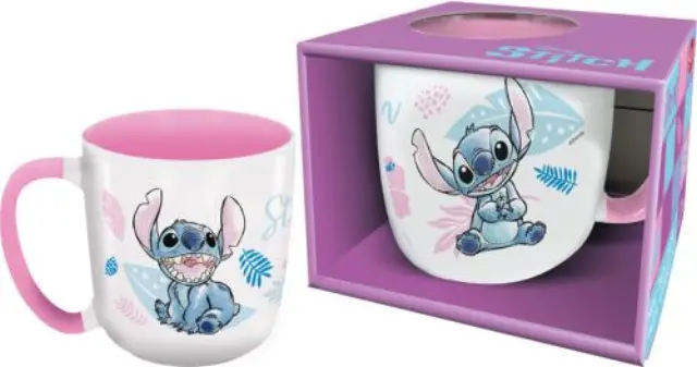 Lilo and Stitch Κουπα - Watercolor Pink - Mug Elite Colored Inner - 380ml