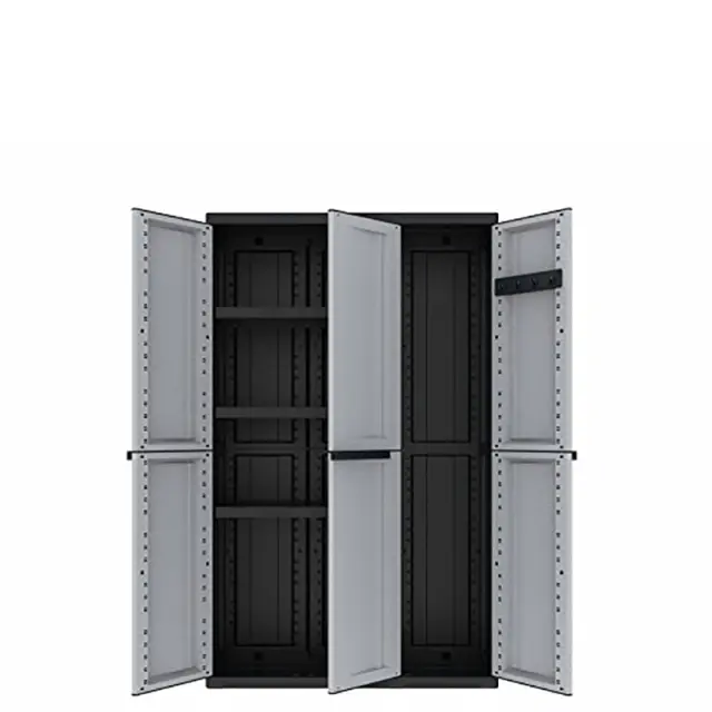 Ντουλάπα Πλαστική Twist Black 102A Μαύρη 102x39x170cm 2