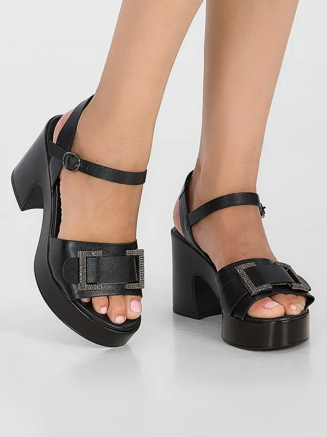 Comodissima Πέδιλα Γυναικείο δέρμα Μαύρο REP/57224 NERO 2