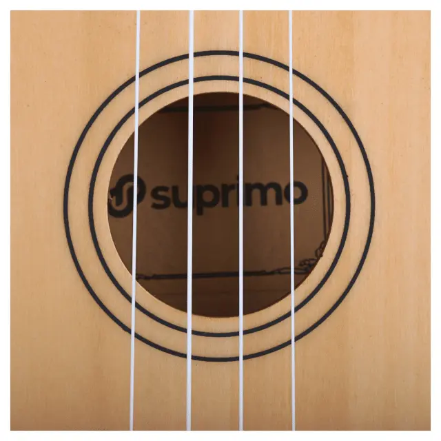 SUPRIMO UK21 SET NW soprano ukulele 21" natural wood cover 3 picks spare strings tuner set for children learning to play 3