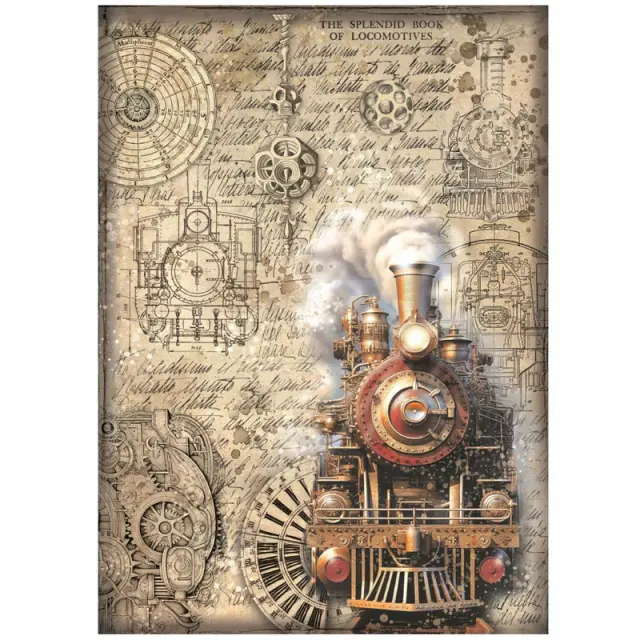 Ριζόχαρτο ντεκουπάζ Stamperia 21x29cm A4, Sir Vagabond in Fantasy World, Train