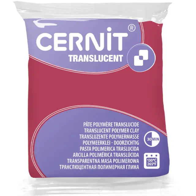 Πολυμερικός Πηλός Cernit Translucent No453 - Pomegranate - 56gr