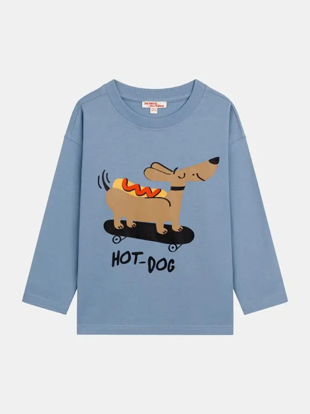Παιδική Μπλούζα για Αγόρια Hot Dog ΜΠΛΕ