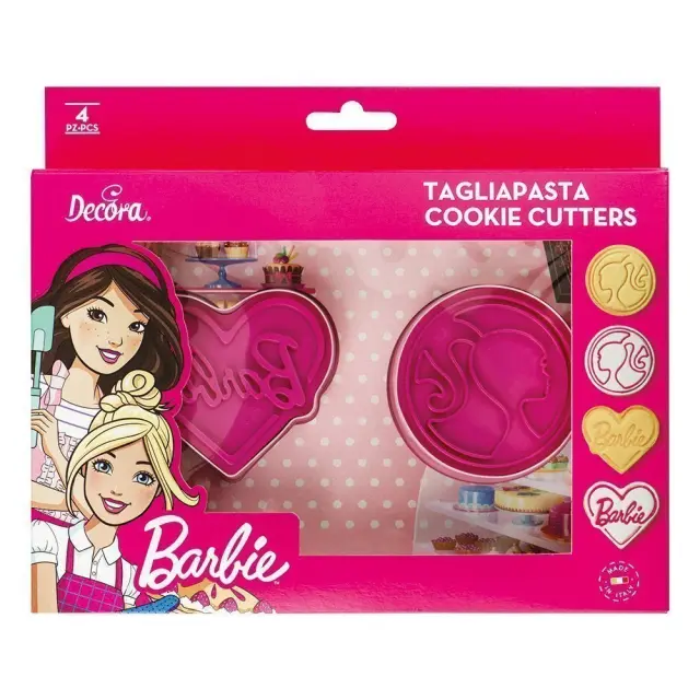 Κόφτες Ζαχαροπλαστικής με Αποτύπωμα Barbie