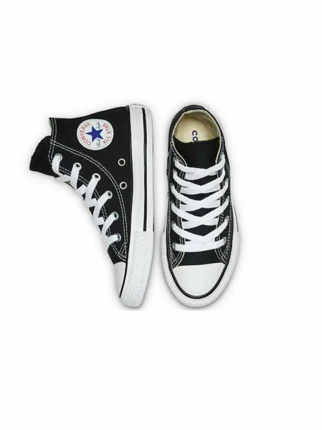 Converse Unisex Kids Chuck Taylor All Star HI Canvas Μαύρο - Άσπρο 3J231C (Converse) 3