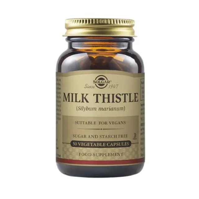 Solgar Milk Thistle Συμπλήρωμα Διατροφής Γαϊδουράγκαθου για Ενδυνάμωση & Προστασία του Ήπατος, 50 φυτοκάψουλες