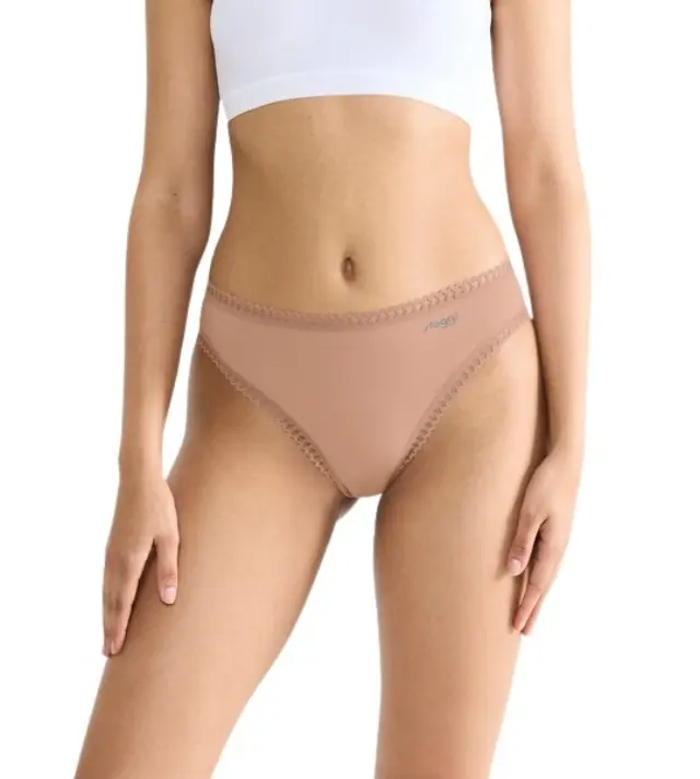 Sloggi Γυναικείο Slip GO Crush High Leg - Τριπλό Πακέτο, Χρώμα Cameo Brown 2