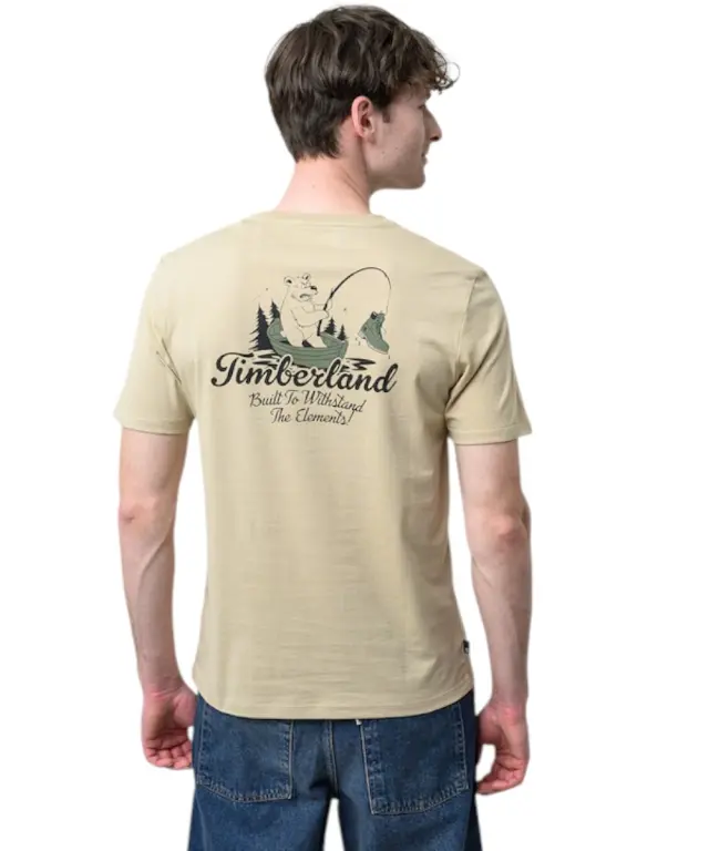 Timberland - Ανδρική Μπλούζα T-Shirt Majica TB0A421F-Y94 Μπεζ - XL 2