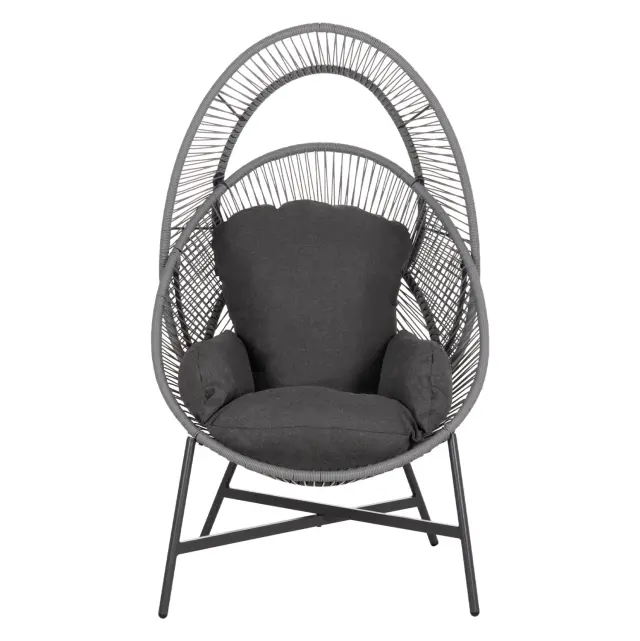 ΠΟΛΥΘΡΟΝΑ-ΦΩΛΙΑ FB96506.01 ΓΚΡΙ ΜΕΤΑΛΛΟ-P.E.RATTAN-ΜΑΞΙΛΑΡΙΑ 90x85x149Υεκ 3