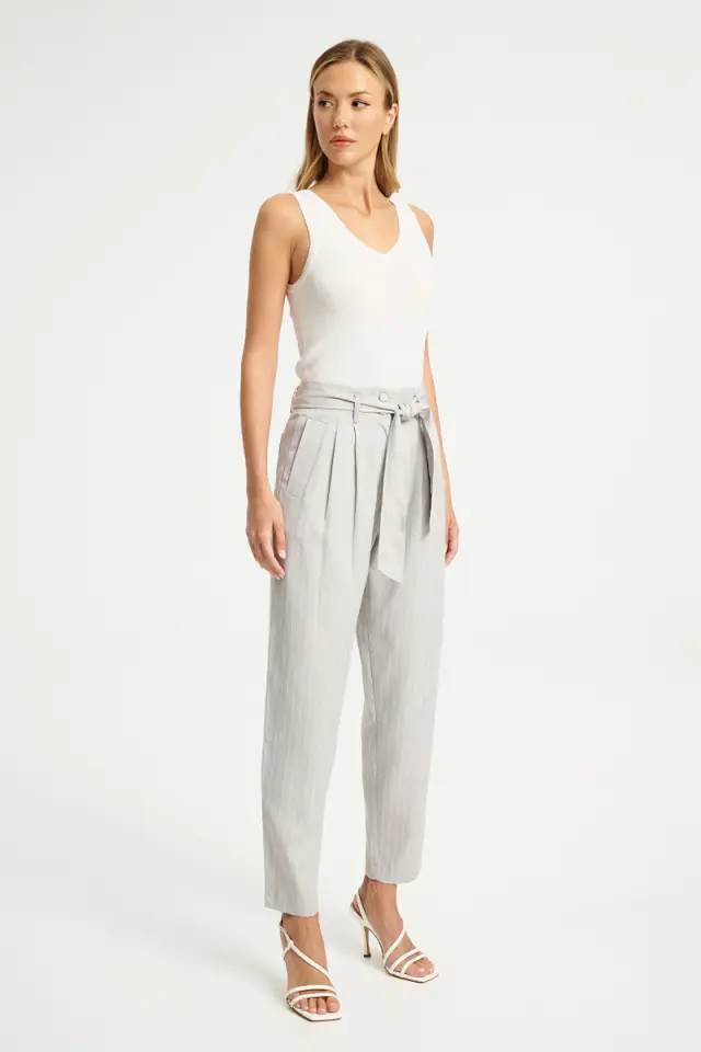 Ριγέ Tailored Παντελόνι HEDI TROUSERS - XXS 3