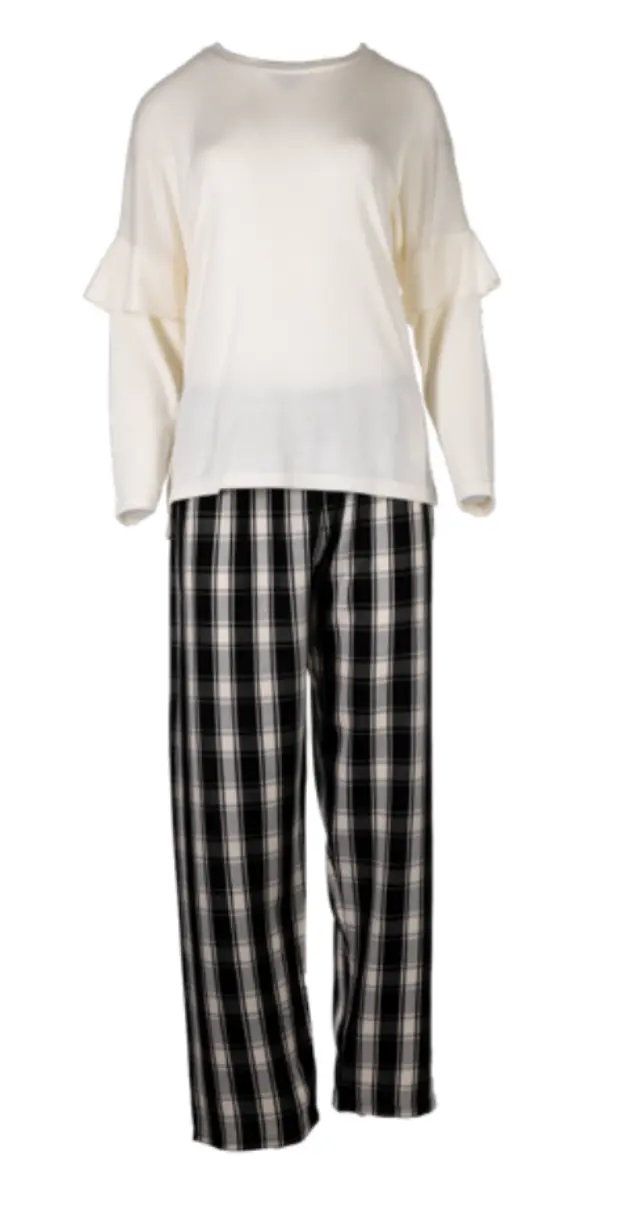 W1049 - Type - PYJAMA BLACK PLAID - XL 2