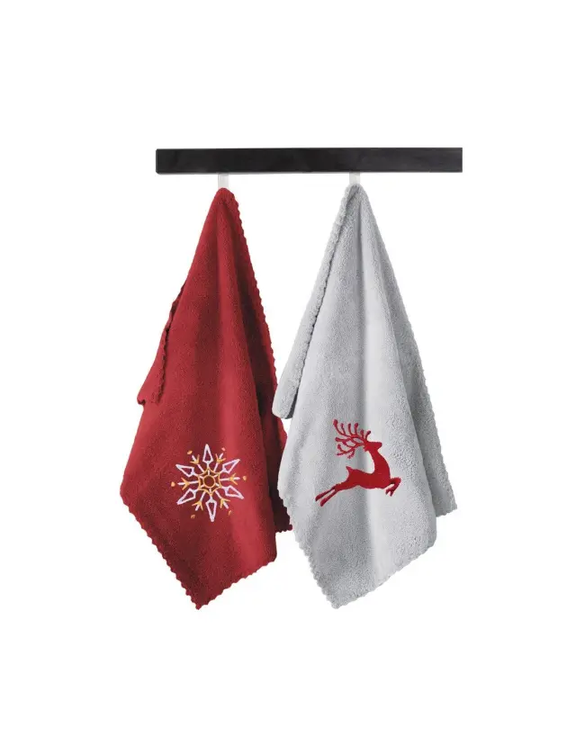 Σετ Πετσέτες 2 Τεμαχίων Saint Clair Christmas Towels Set 3 35x50