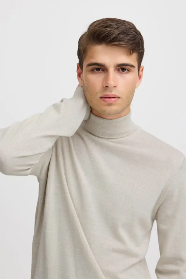 Casual Friday Ανδρικό KONRAD 501483 Πλεκτό Ζιβάγκο Slim-Fit Μάλλινο – Light Sand - XXL 3