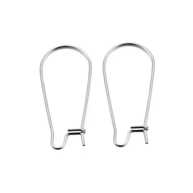 Σκουλαρίκι Kidney 25x12x0.7mm Ανοξείδωτο Ατσάλι 304 - 10τεμ