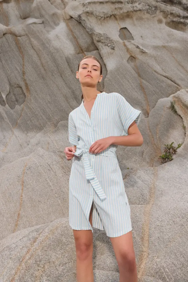 B355 - Orange - BEACHWEAR STRIPE PAL 2