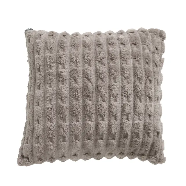 Διακοσμητικό Μαξιλάρι 40x40 Fleece Με Γέμιση Das Home 1177 Taupe 100% Πολυέστερ
