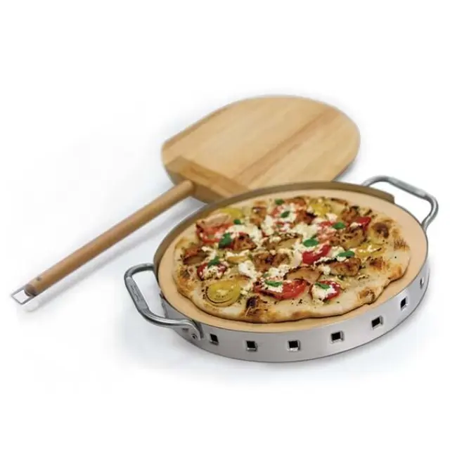 Pizza Stone 33 εκ. με Inox Βάση και Φτυάρι - Broil King