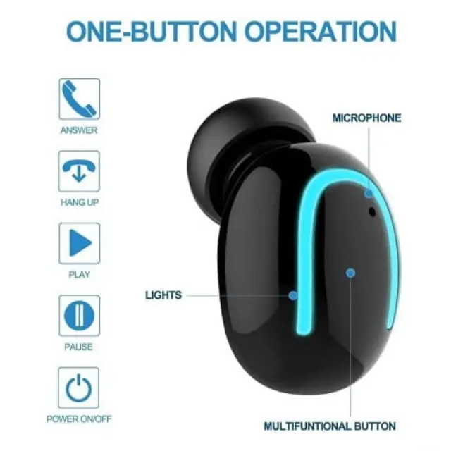 Andowl bluetooth ακουστικό με φόρτιστή ηλίου Q-B02 - Andowl super mini wireless headset solar charging case Q-B02 20331
