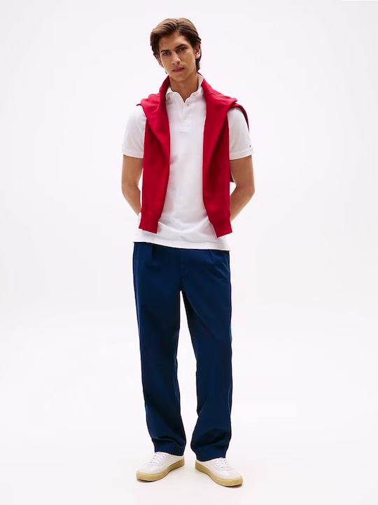 Tommy Hilfiger Aνδρική Μπλούζα Polo Λευκή Άσπρο 3