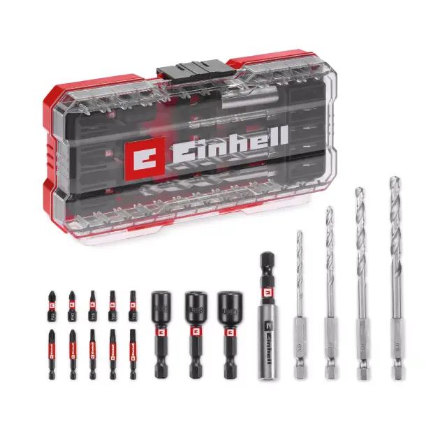 Einhell 49108709 - Σετ κρουστικών τρυπανιών S-CASE 18 τεμαχίων με μεταλλικά τρυπάνια