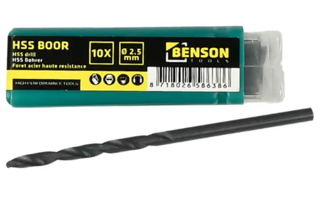 HSS drill 2.5 mm 10 pieces