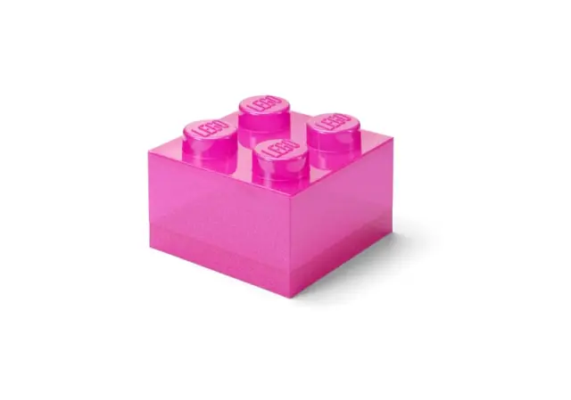 LEGO Τουβλάκι Κουτί Αποθήκευσης Ροζ Με Glitter 25x25x18εκ. 249410 3