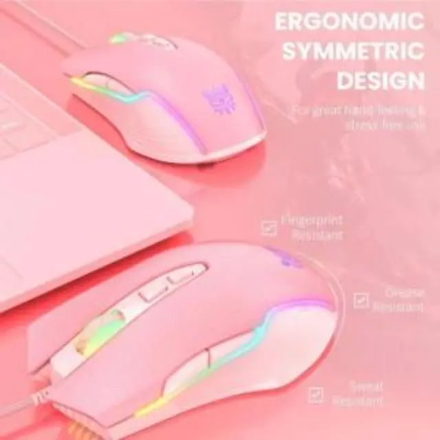Ενσύρματο Ποντίκι Onikuma Gaming CW905 RGB Ροζ N70824 3