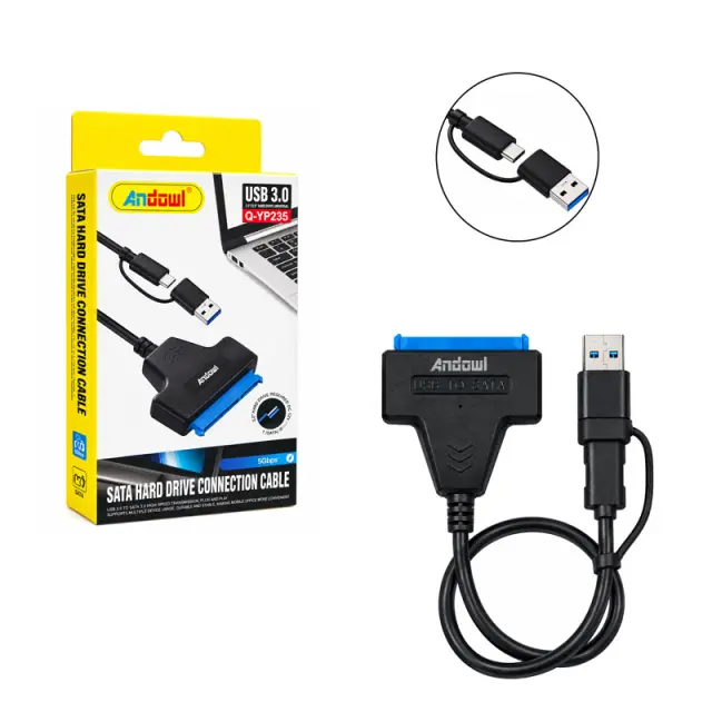 Andowl Καλώδιο Αντάπτορας USB 3.0 / Type-C σε SATA για Σκληρούς Δίσκους 2.5" & 3.5" Q-YP235 - Type-C to SATA Hard Drive Adapter Cable 0751268