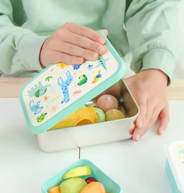 A Little Lovely Company Ανοξείδωτο Δοχείο Φαγητού Lunch Box 900ml - Jungle LBSSJU56 3