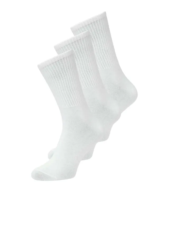JACCHARLES TENNIS SOCK 3 PACK NOOS White - ONE SIZE