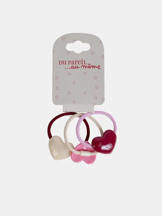 Παιδικά Λαστιχάκια Μαλλιών Heart Charm ΠΟΛΥΧΡΩΜΟ - One Size