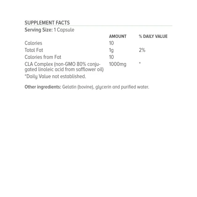Natural Vitamins | CLA 1000 MAX Complex Mega Λιποδιαλυτής | 60 Κάψουλες 3
