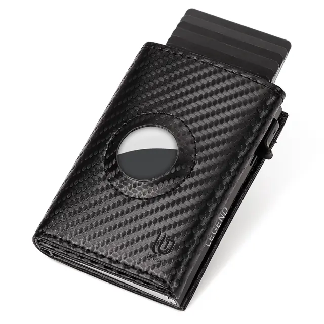 Πορτοφόλι CarbonFiber Μαύρο RFID AirTag 2