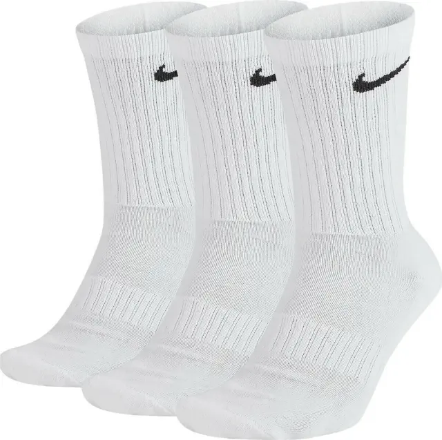 Nike 3-Pack Cushioned Crew Socks White SX7664-100 - 38-42