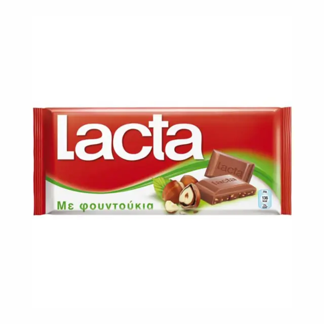 Lacta Σοκολάτα Γάλακτος με Φουντούκι 85gr Συσκ. 14 τμχ