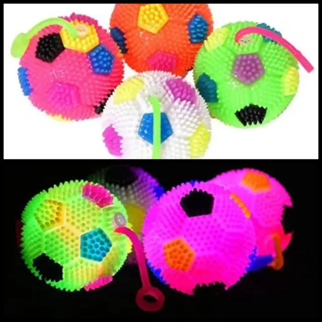 Παιχνίδι μπαλάκι με φως 12τμχ - Flashing spiky ball 78043 2