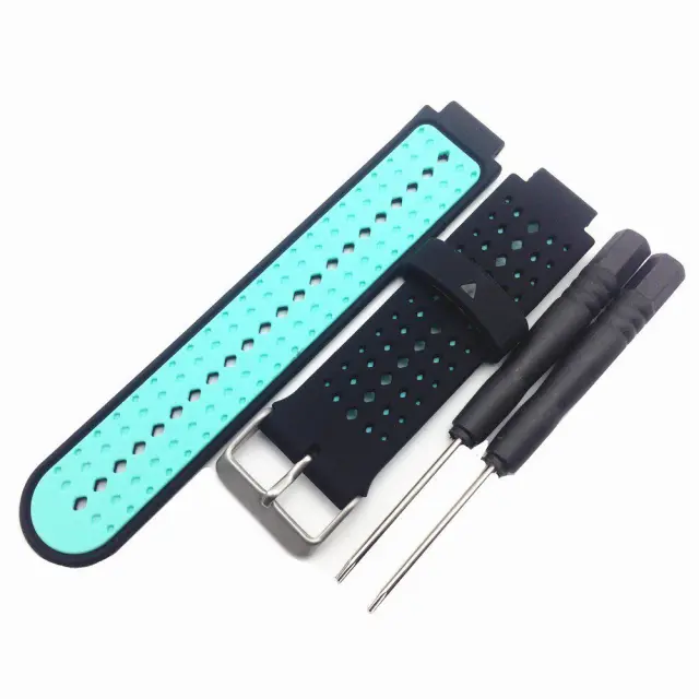 Λουράκι για Garmin Forerunner 220/230/235/630/735- Black/Baby Blue ΟΕΜ 2