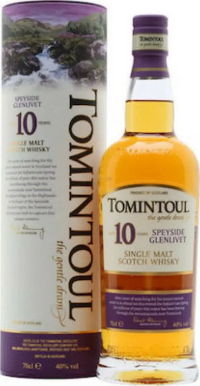 TOMINTOUL SPEYSIDE GLENLIVET 10 YEARS AGED 700ml