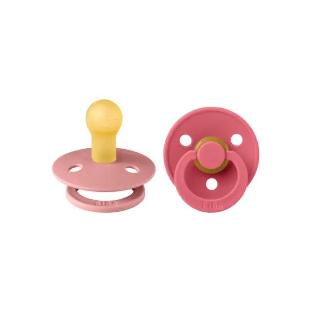 BIBS ΣΕΤ ΠΙΠΙΛΕΣ 2ΤΜΧ – COLOUR – DUSTY PINK/CORAL – ΣΤΡΟΓΓΥΛΗ No1