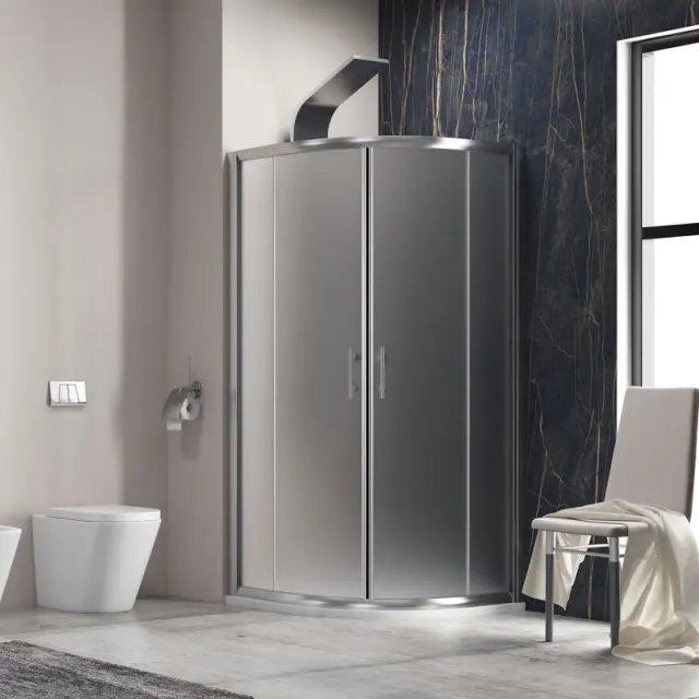 Καμπίνα ημικυκλική με icy κρύσταλλο FLORA 200 Cromo KARAG 90x90x190cm