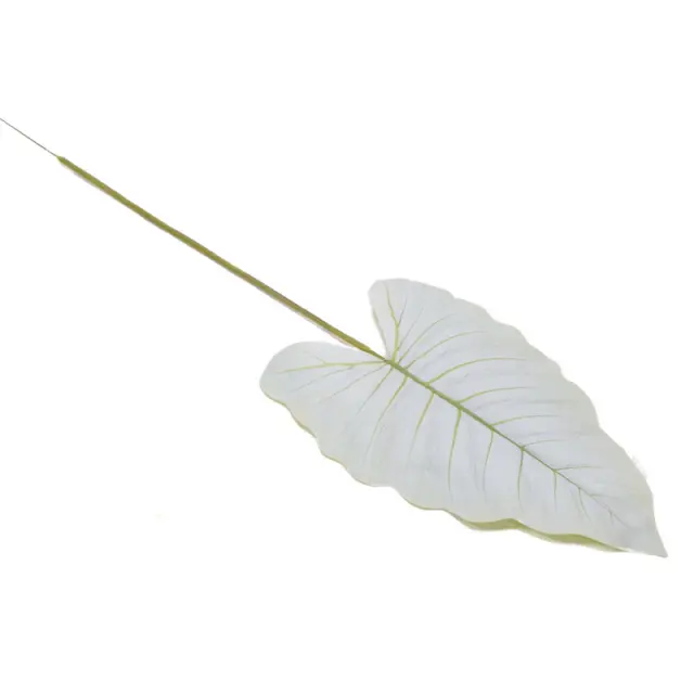 Φύλλο φοίνικα τεχνητό, λευκό, 64cm