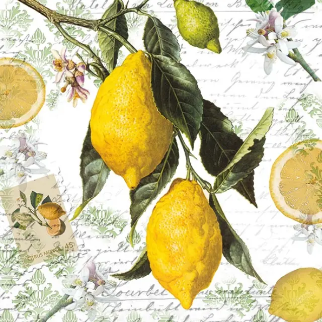 Χαρτοπετσέτα για decoupage, 1τεμ, Lemon