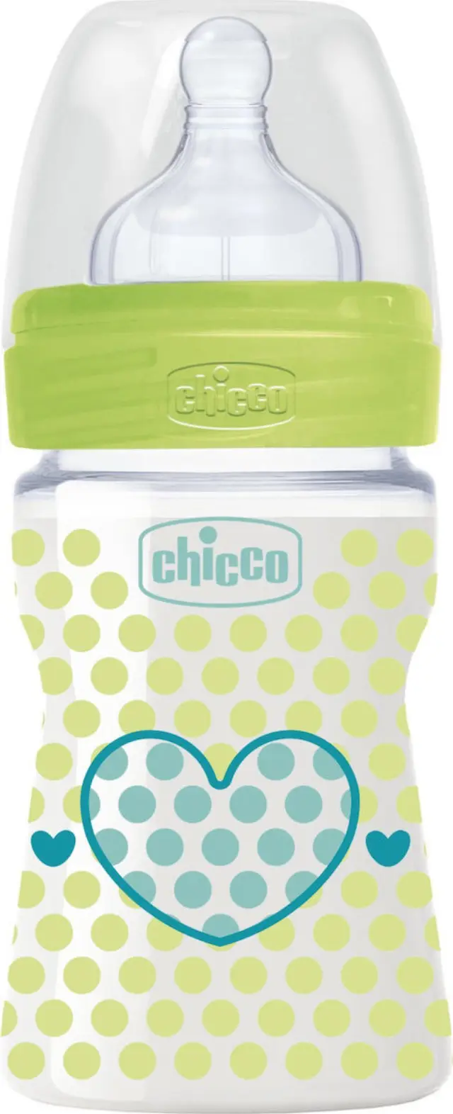 Chicco Well Being, Πλαστικό Μπιμπερό, Θηλή Σιλικόνης 0m+,150ml
