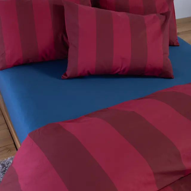 ΣΕΤ ΣΕΝΤΟΝΙΑ ΜΟΝΑ CASUAL VERTIA ΜΕ ΛΑΣΤΙΧΟ NEF-NEF HOMEWARE, 100% ΒΑΜΒΑΚΙ - BORDO (039616) 3