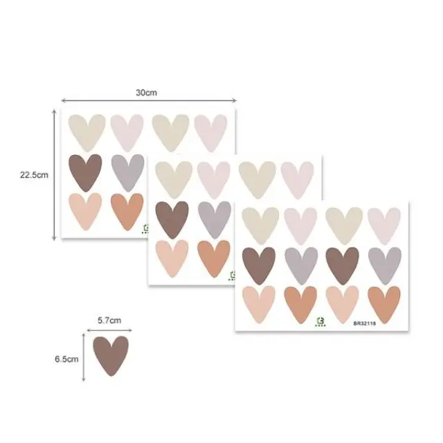 Sipo wall stickers Boho Hearts 3
